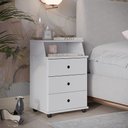 Ver imagem 2 de Mesa de Cabeceira Luxo New Branco - Ej Móveis