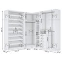 Ver imagem 2 de KIT CLOSET SAPATEIRA CABIDEIRO GAVETEIRO 100% MDF M467.B MUNDI MOVEIS