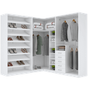 Ver imagem 1 de KIT CLOSET SAPATEIRA CABIDEIRO GAVETEIRO 100% MDF M467.B MUNDI MOVEIS