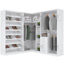 Ver imagem 5 de KIT CLOSET SAPATEIRA CABIDEIRO GAVETEIRO 100% MDF M467.B MUNDI MOVEIS