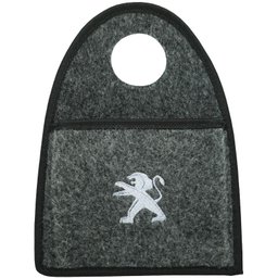 Lixeira Lixinho Automotiva Carro Carpete Logo Bordado para Câmbio Grafite - 1