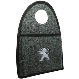 Lixeira Lixinho Automotiva Carro Carpete Logo Bordado para Câmbio Grafite - 2