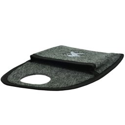 Lixeira Lixinho Automotiva Carro Carpete Logo Bordado para Câmbio Grafite - 5