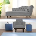 Ver imagem 1 de Kit Diva Recamier Diana 140cm Lado Esquerdo e 01 Poltrona Classic Suede - Doce Sonho Móveis RECAMIER
