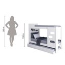Ver imagem 2 de Beliche Floripa Com Cama Auxiliar Para Colchão 0,88M Branco