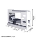 Ver imagem 4 de Beliche Floripa Com Cama Auxiliar Para Colchão 0,88M Branco