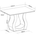 Ver imagem 3 de Conjunto Sala de Jantar Mesa 120x80cm Tampo com Vidro 4 Cadeiras Inspirare