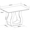 Conjunto Sala de Jantar Mesa 120x80cm Tampo com Vidro 4 Cadeiras Inspirare Yescasa - 3