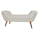 Ver imagem 3 de Recamier Calçadeira Estofado Sienna King 195 Cm Suede Bege - LM DECOR