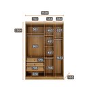 Ver imagem 5 de Modulo de Casal Safira para Guarda-Roupas em MDF com 4 Portas e 3 Gavetas Una Mobília