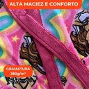 Ver imagem 2 de Roupão Atoalhado Infantil Lepper Antialérgico Barbie Kimono com Manga:g