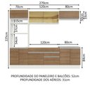 Ver mais imagens de Cozinha Completa 270010 Com Armário E Balcão Branco/Rustic