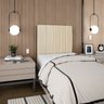 Cabeceira Estofada Cama Box Solteiro Carla 110cm Linho:bege - 2