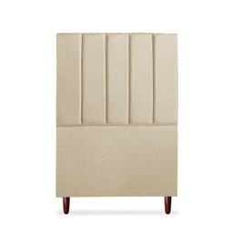 Cabeceira Estofada Cama Box Solteiro Carla 110cm Linho:bege - 1