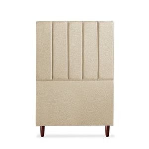 Cabeceira Estofada Cama Box Solteiro Carla 110cm Linho:bege