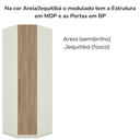Ver imagem 5 de Canto Obliquo Modulado 1 Porta 241x82 Cm Seletto Areia Jequitiba Henn
