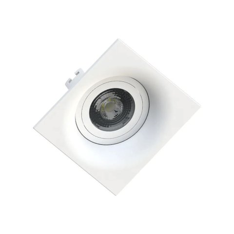 Kit 4 Spot Embutir Sand Par20 Quadrado Branco Save Energy