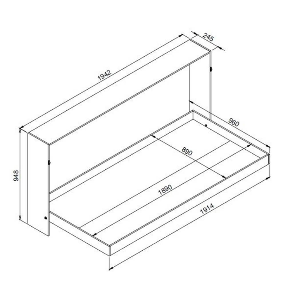 Cama Articulada Horizontal Com Nichos Solteiro Branca Lilies Móveis - 2