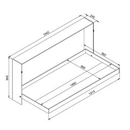 Cama Articulada Horizontal Com Nichos Solteiro Branca Lilies Móveis - 2