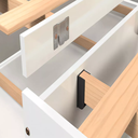 Ver imagem 5 de Bicama Solteiro Vira Casal Mdf Incluso 2 Colchões 3 em 1:branco