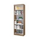 Ver imagem 3 de Livreiro Multiuso com 5 Prateleiras Linus Qmovi Carvalho Toque Rústico/branco