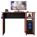 Ver imagem 4 de Mesa Gamer 108 cm Suporte para Cpu Neko Ptl:Preto Fosco Vermelho