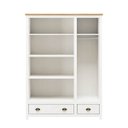 Ver imagem 2 de Conjunto Quarto: Guarda-roupa 3 Portas, Escrivaninha, Cômoda 4 Gavetas Topázio Branco/freijó Madeira