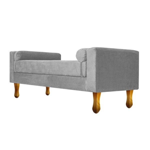 Recamier Baú Félix Casal 140cm Suede Cinza - 4