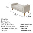 Ver imagem 3 de Recamier Baú Félix Casal 140cm Suede Bege