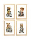 Ver imagem 1 de Kit Quadro Infantil Ursos Motoristas Decorativo Quarto Criança Bebê Enxoval