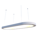 Ver imagem 1 de Lustre Pendente Retangular LED 35w 2700k 80cm em Madeira - Laca branca