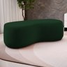 Puff Decorativo Living Aisha Orgânico 02 Lugares Veludo Verde Escuro - Desk Design - 2
