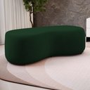 Ver imagem 2 de Puff Decorativo Living Aisha Orgânico 02 Lugares Veludo Verde Escuro - Desk Design