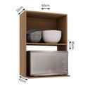 Ver imagem 3 de Armário Aéreo para Micro-Ondas 2 Portas 60cm Vitra Luciane Móveis