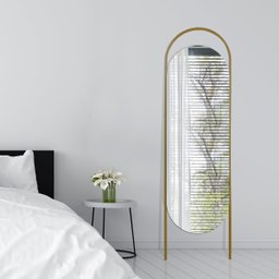 Espelho Decorativo de Chão Portal Fit Dourado 150x43cm Oblongo - 1