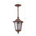 Ver imagem 3 de Kit 6 Pendentes de Teto Luminárias Vintage Colonial 18x58cm Marrom Iluminação Decoração