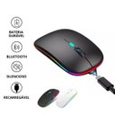 Ver imagem 1 de Mouse sem Fio Recarregável Ergonômico Led Wifi Slim: