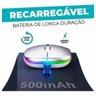 Mouse sem Fio Recarregável Ergonômico Led Wifi Slim: - 5