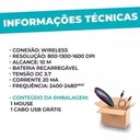 Ver imagem 2 de Mouse sem Fio Recarregável Ergonômico Led Wifi Slim: