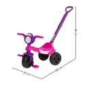 Ver imagem 3 de Carrinho Infantil Kemotoca com Haste - Passeio e Pedal Divertido Cor:gatinha