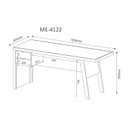 Ver imagem 3 de Mesa de Computador ME4122 c/ 2 Gavetas Nogal/FendiOff - Tecno Mobili