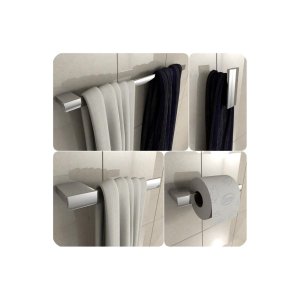 Kit de Acessórios de Banheiro Cromado F.master 4 Peças