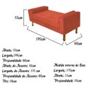 Ver imagem 3 de Recamier Baú Félix King Size 195cm Suede Terracota