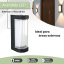 Ver imagem 2 de 4 Arandela Externa 3 Leds Facho Duplo Aluminio Muro Bet80