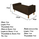 Ver imagem 3 de Recamier Baú Félix King Size 195cm Suede Marrom