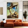 Quadro Salvador Dali Construção Macia Com Feijão Cozido:120X80 cm/DOURADA - 6