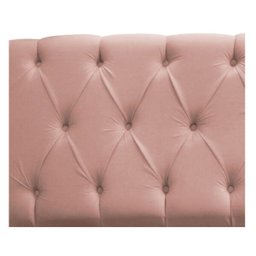 Cabeceira Lara 193 cm King Size Suede Rosê - Doce Sonho Móveis - 4