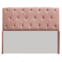 Cabeceira Lara 193 cm King Size Suede Rosê - Doce Sonho Móveis - 1