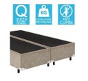 Ver imagem 2 de Base Cama Box Bipartido Queen Size Suede Bege 40x158x198