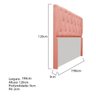 Cabeceira Lara 193 cm King Size Suede Coral - Doce Sonho Móveis - 3